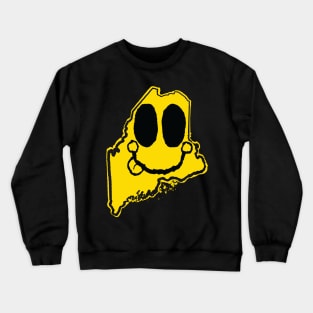 Maine Happy Face with tongue sticking out Crewneck Sweatshirt